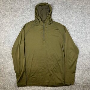 Lululemon Metal Vent Tech Hoodie Mens XL Green 1/4 Zip Pullover Stretch Gym